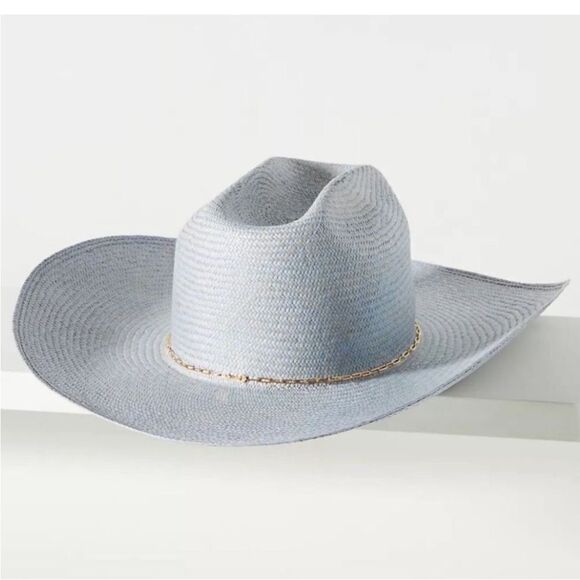 New Anthropologie x Van Palma Luke Rancher Hat L Blue - Picture 1 of 9